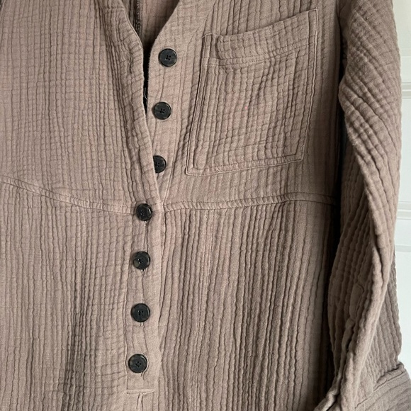 Madewell Lightspun Stitched-Pocket Brown Jumpsuit coverall - Picture 7 of 13